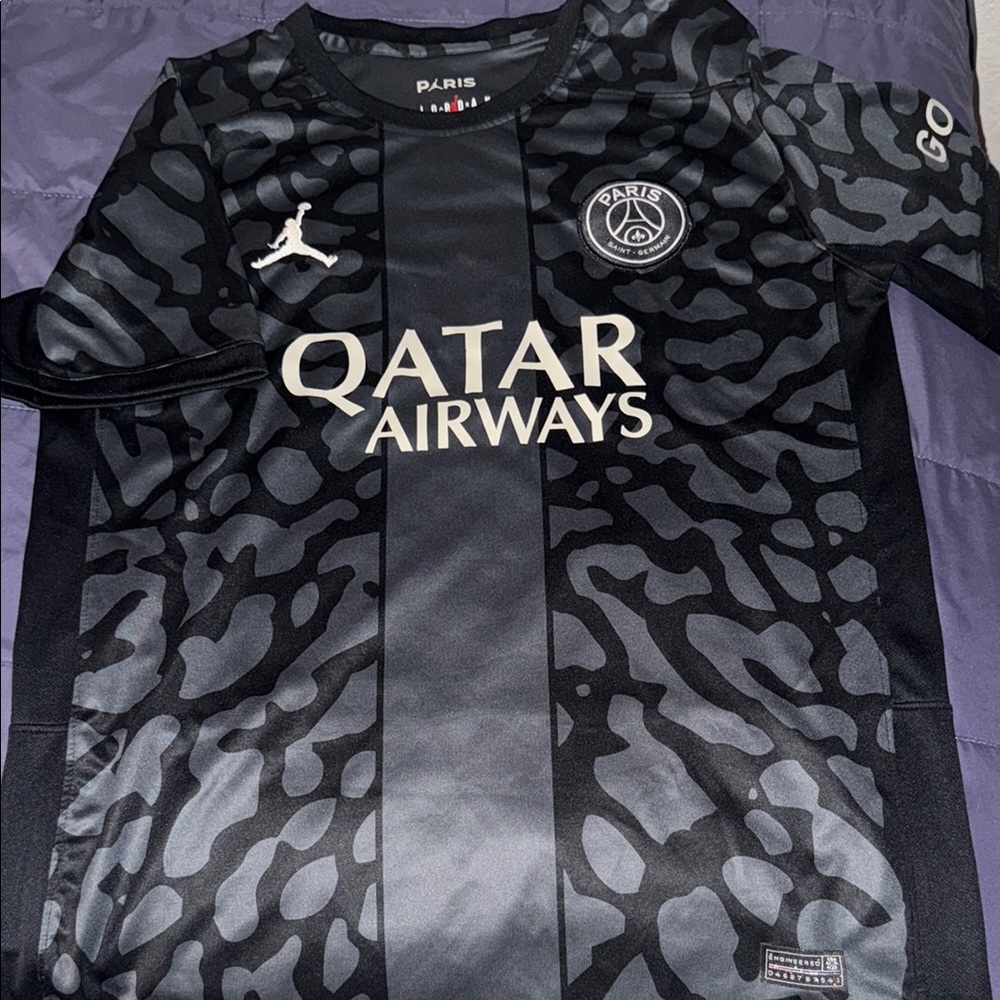 Paris Jordan Black Soccer Jersey
